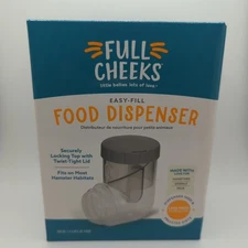 Full Cheeks Easy Fill Food Dispenser For Small Pets Hamsters, gerbils, mice