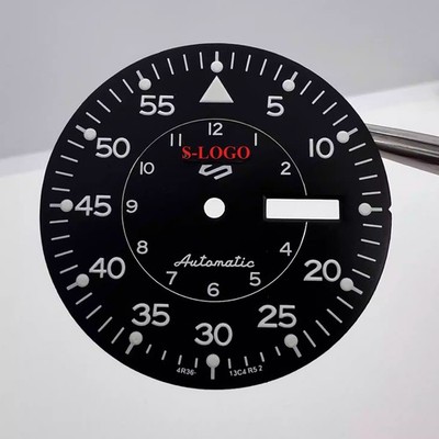 S LOGO Watch Accessories NH36 Dial 33.5mm Green Luminou for NH36 Movement