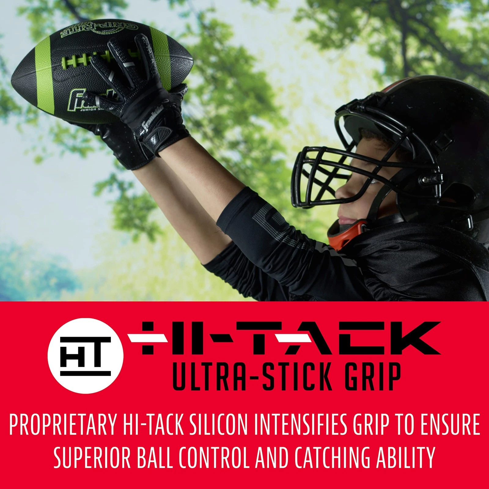 Franklin Sports Hi-Tack Football Receiver Gloves - Thumbnail 2