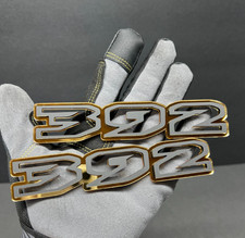 392 Car Emblems 2x Matte Blackgold 392 Side Car Fender 3d Badges For 392