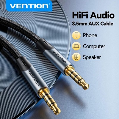 Vention 3,5 mm Klinke Audiokabel Stecker auf Stecker 3,5 mm Audio Aux Kabel Klinke für Telefon