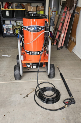 #ad Alkota 216X4 Hot Water Corded Electric Pressure Washer w Wheels Hose $6000.00