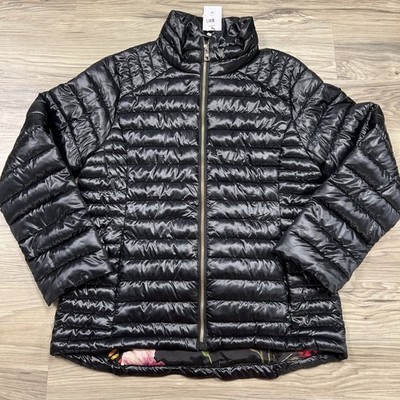 Jason Wu Lightweight Puffer Jacket Black Designer Logo Women s Large $198 NWT