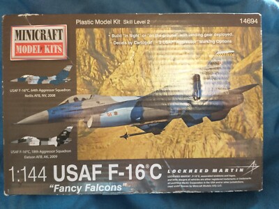 Minicraft Model Kit F-16C FALCON FIGHTER JET 1/144 Complete Open Aggressor 64 18