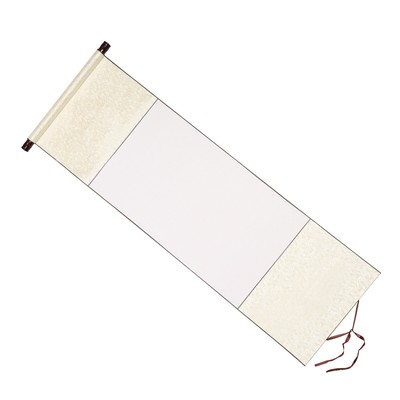 47x16 Inch Xuan Paper Scrolls, Half Raw Ripe Blank Xuan Paper, White