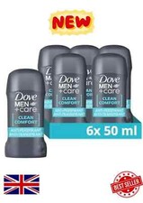Dove Men+Care Clean Comfort Anti-perspirant Deodorant Stick pack of 6 X 50 ml UK