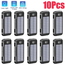 10Pcs Super 9000000mAh 4 Output Portable Charger Solar Power Bank for Cell Phone