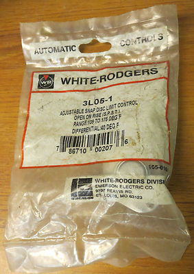  White-Rodgers 3L05-1 Adjustable Snap Disc Limit Control