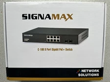 NEW SC10080 SIGNAMAX C-100 8 PORT GIGABIT POE+ SWITCH