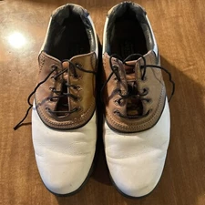 FOOTJOY Contour Series #54024 Golf Shoes Brown White Mens 9.5 Medium Width