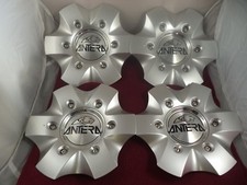 Tapas centrales de rueda personalizadas plateadas Antera Wheels # 191 361 001 (4 tapas)