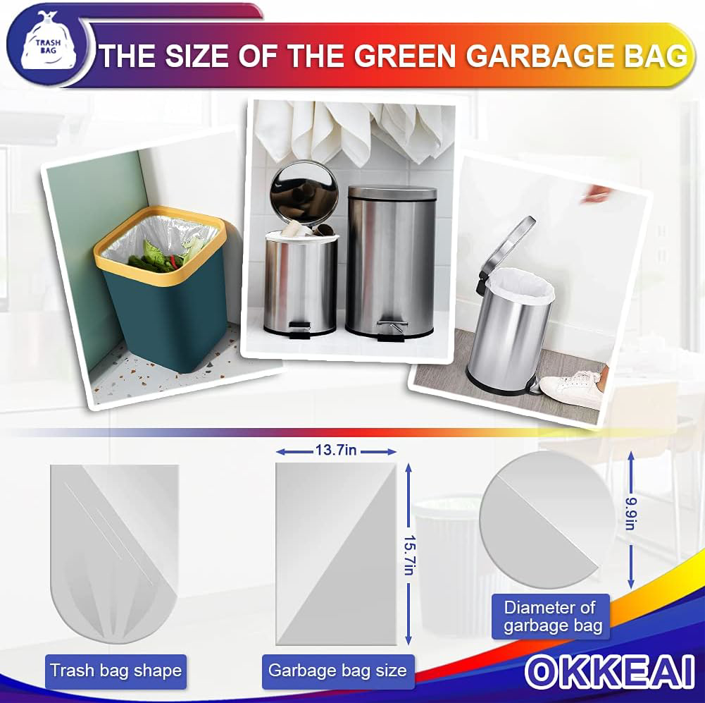 Small Bin Bags 5 Liter,Mini Pedal Bin Bags Garbage Bags Wastebasket Bin