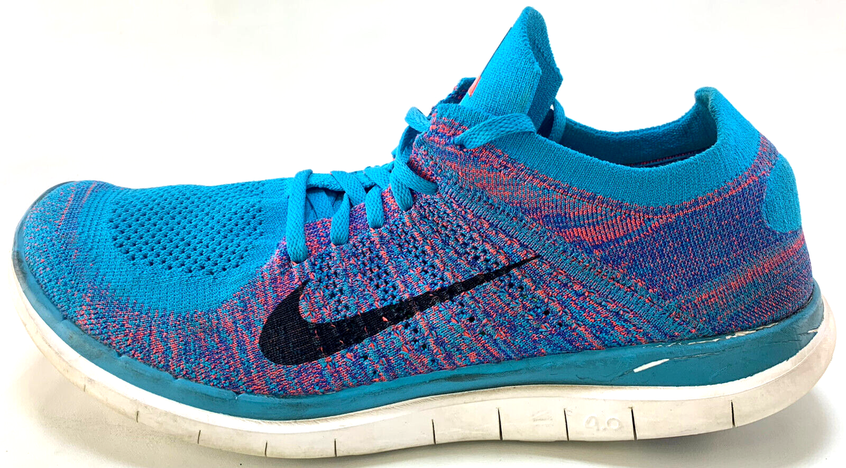 Size 13 - Nike Free 4.0 Flyknit Blue Lagoon Crimson for sale  display picture 3