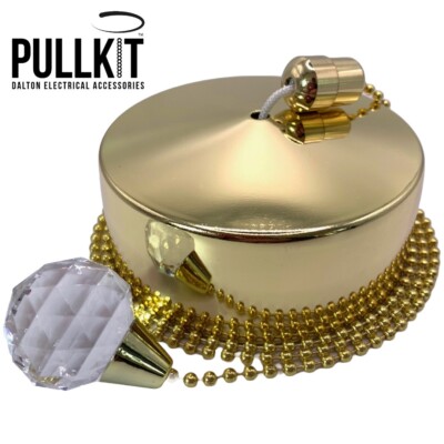 PULL KIT® Brass Bathroom Pull Cord Switch Bundle with Brass Light Pull Chain | eBay UK