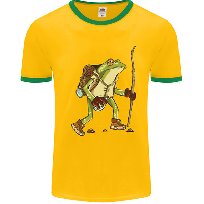 Trekking Wandern Wander Frosch Kröte lustiges Herren Ringer T-Shirt