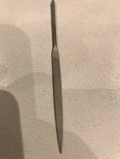 Nicholson, 4" Flat 4 cut (Sharp Point) Round Handle Needle File,  New 