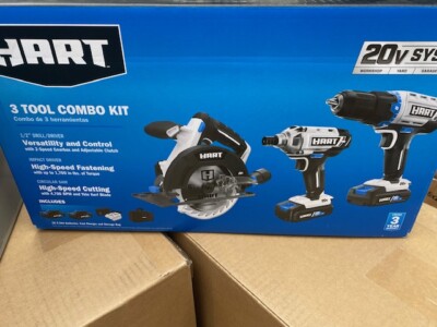 HART 20-Volt Tool Combo Kit (2) HART 20-Volt Lithium-Ion