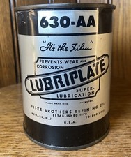 Vintage Lubrication Lubriplate Oil 630-AA 1 Pound Metal Grease Can Decor EMPTY