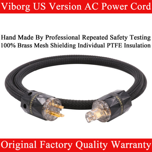 1set Viborg High End Audiophile Power cord HIFI US AC Audiophile Power cable DIY - Picture 1 of 9