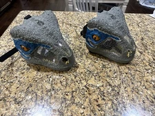 Lot Of 2 Jurassic World Fallen Kingdom Blue Velociraptor Dinosaur Mask Works