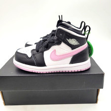 white pink green soar jordan 1 mids
