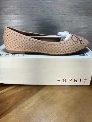 EASY SPIRIT Womens Beige Padded Orly Round Toe Slip On Flats Shoes 7.5
