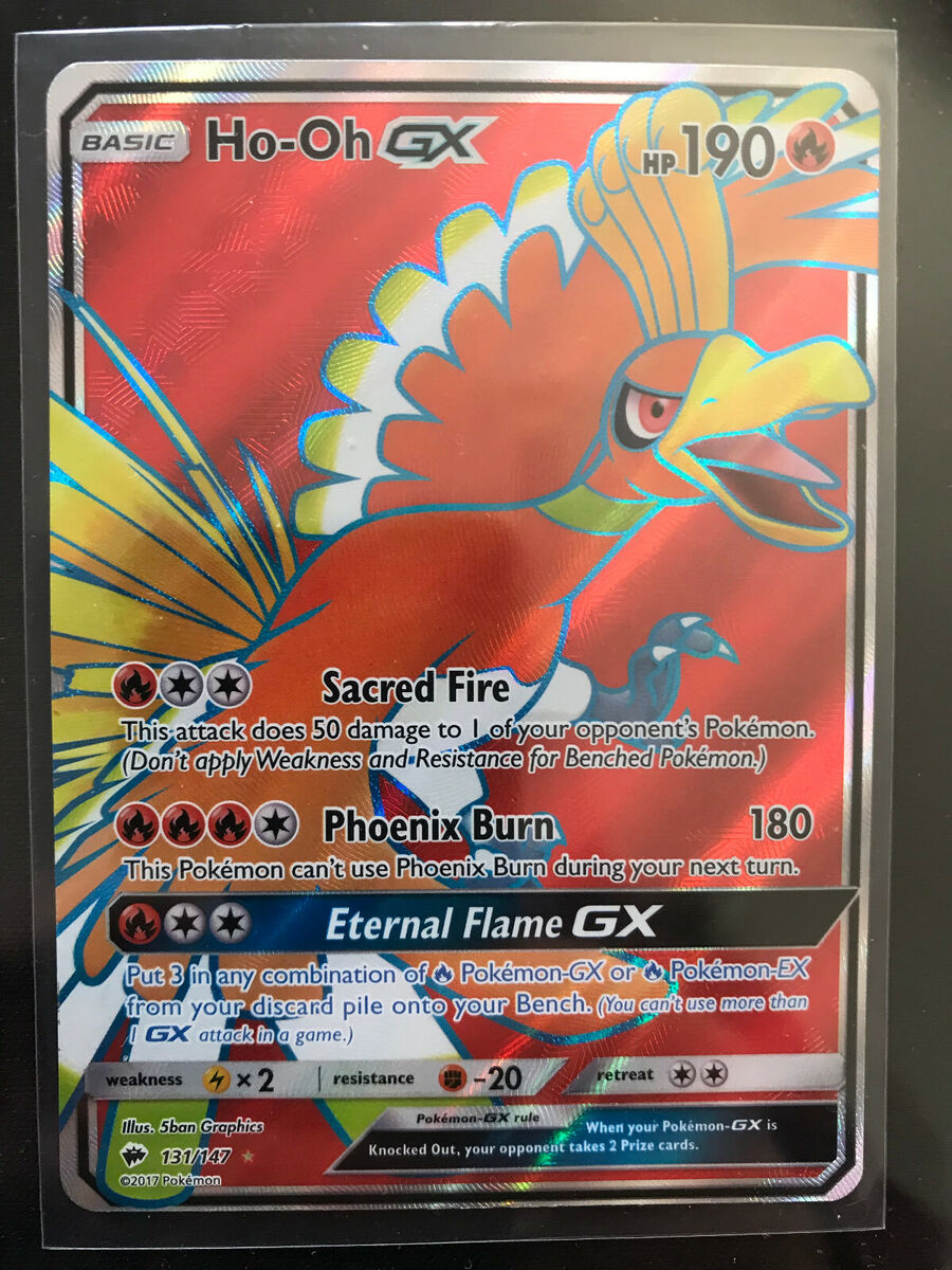 Pokemon Ho-oh Hooh Ho Oh GX Custom Full Art Metal Pokemon Card