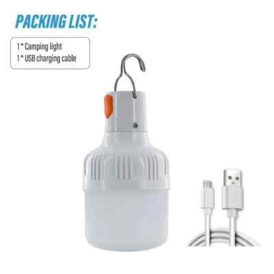Outdoor / Indoor usb rechargable led bulb lantern high brightness with hook