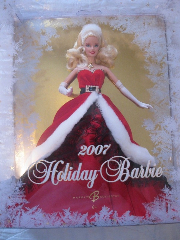 Beautiful 2007 HAPPY HOLIDAY BLONDE BARBIE DOLL-NO INTERNATIONAL SHIPING-NRFB