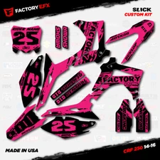 Black & Pink Slick Racing Graphics Kit fits Honda CRF250R 14-17 Crf 250 Crf250