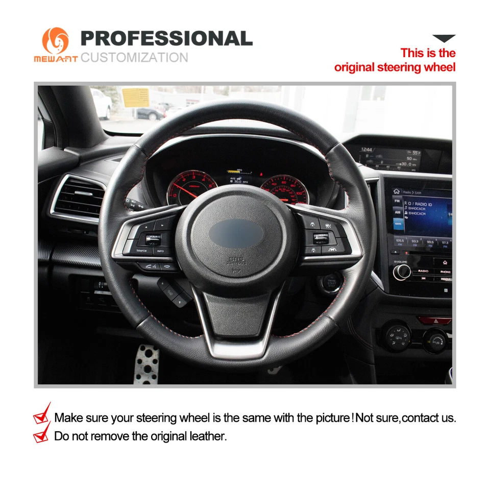 DIY Mesh Alcantara Steering Wheel Cover for Subaru Forester Outback Legacy 2019 Foto 2 de 4