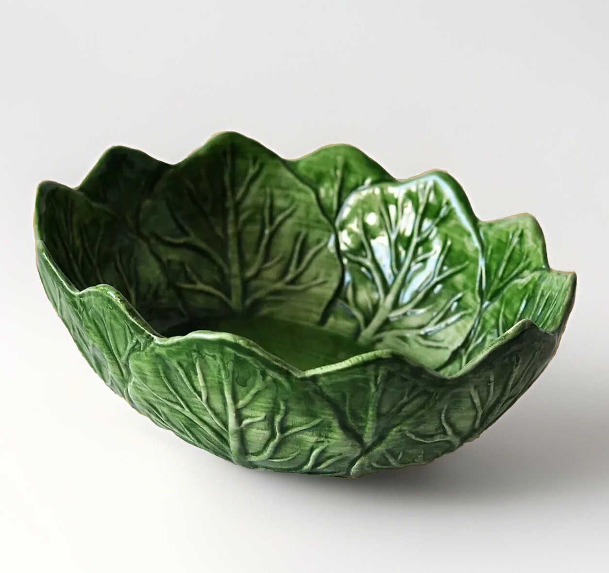 BASSANO KERAMIK Schüssel oval 25 cm GRÜNER SALAT MEDITERRANES GESCHIRR