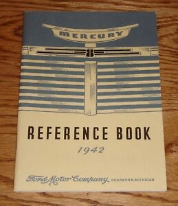 1942 Mercury Owners Operators Manual Reference Book 42 | eBay