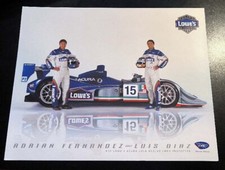 Póster fotográfico Adrián Fernández Luis Díaz Lowes Racing #15 2 caras Acura LeMans 8x10