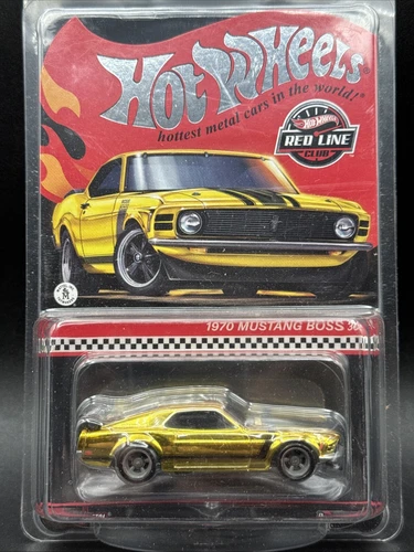 2024 Hot Wheels GOLD 1970 MUSTANG BOSS 302 Redline Club RLC Ford Pony FREE SHIPP