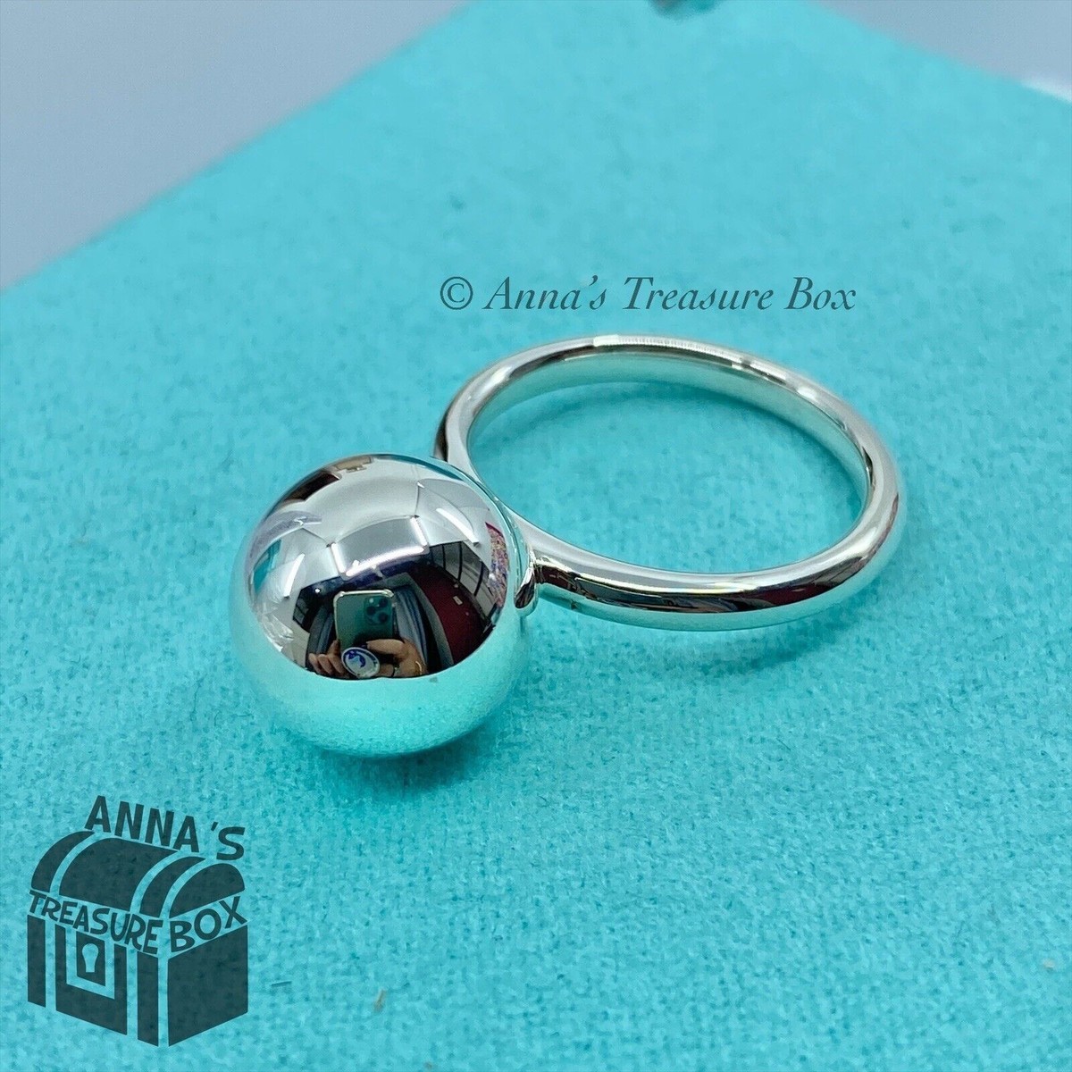 Tiffany & Co. 925 Silver 12mm HardWear Ball Ring Sz. 8 (pouch) | eBay