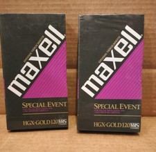 1- MAXELL Special Event HGX-GOLD 120 VHS Blank Video Cassette Brand New Sealed