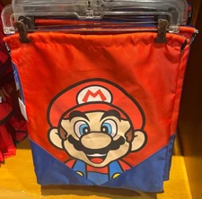 Epic Universe Super Nintendo World Mario Red Drawstring Bag