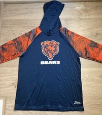 Chicago Bears NFL Team Apparel Hoodie Navy Orange Size XL