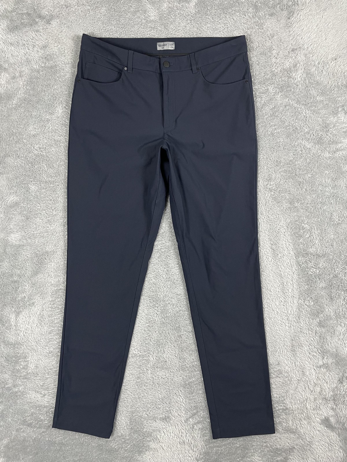 VRST Pants Mens 36x34* Navy Blue Slim 5-Pocket Performance Stretch Golf Travel