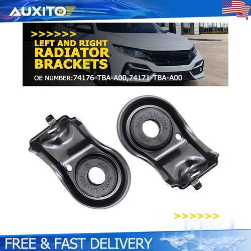 Upper Radiator Mount Left+Right Upper Radiator Mount Bracket for 16-20 21 Honda Civic 1.5L 2 ...