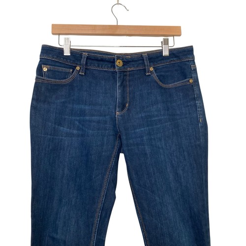 Pantalones de mezclilla para mujer DL1961 Angel Mariner lavado oscuro tiro medio ajustados al tobillo talla 30 - Imagen 3 de 13