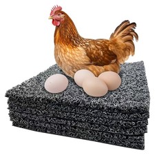 6 Pcs Chicken Nesting Pads, Washable Nesting Box Liners for Chicken Coop, Reu...