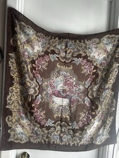Vintage, Pretty Liz Claiborne Floral Silk Scarf 37  Square - perfect 