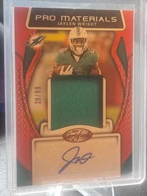 Jaylen Wright 2025 Panini Certified Pro Materials Signatures Red Auto /99