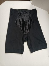 WAIST ELIMINATOR BY SMOOTHIE Shorts Girdle Shaper Thigh Slimmer Black Vtg large