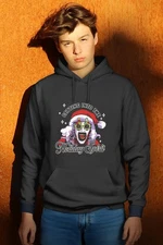 Terrifier Holiday Spirit Santa Illustration Horror Movie Pullover Hoodie