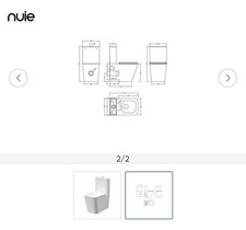 Nuie Ava Compact Close Coupled Rimless Toilet Soft Close Seat Modern Bathroom