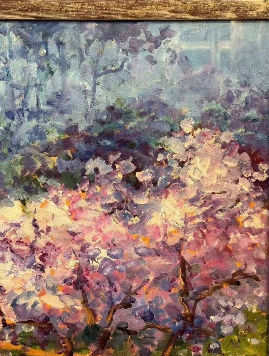 Jean Henry “Vibrant Trees” Original Oil Painting P12 Landscape San