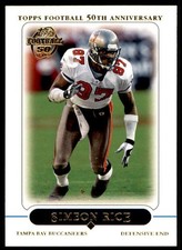 2005 Topps 50th Anniversary Simeon Rice Tampa Bay Buccaneers #115
